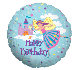 Birthday Fairy Princess Mylar Balloon